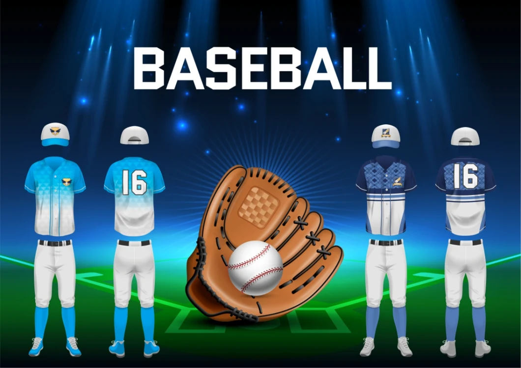 Wholesale Baseball Uniform 100% Polyester Softball Wear Shorts & Tops