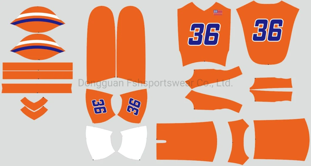 Latest Style Custom Design Sublimated Quick Dry Firm Stitching American Football Uniform