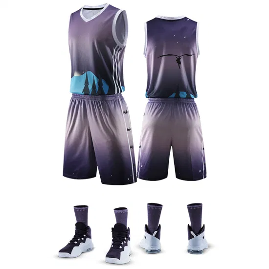 Uniforme da basket personalizzata per sublimazione di abbigliamento sportivo in jersey da basket