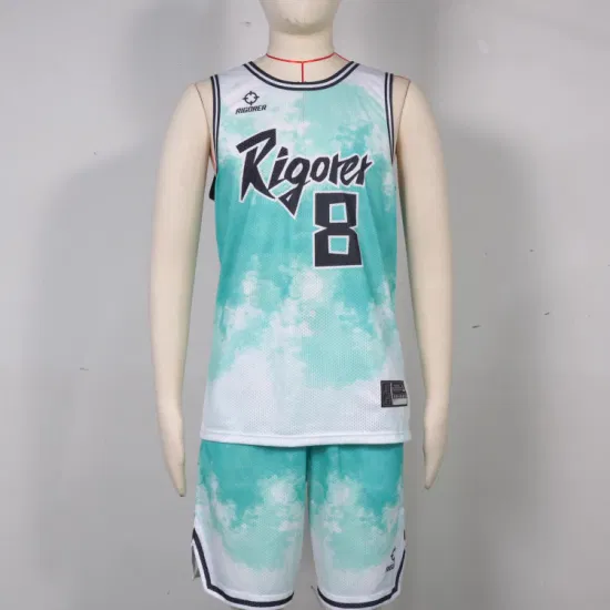 Maglia da basket Rigorer Pure Color sublimazione uniforme maglia poliestere traspirante elastico da uomo