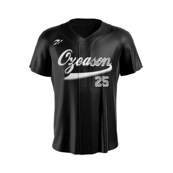 Maglia da baseball a sublimazione uniforme da baseball personalizzata a righe retrò personalizzata