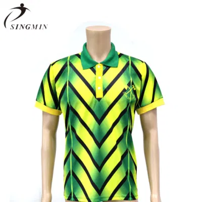 Polo a sublimazione completa dal design della maglia della squadra di cricket dell'Australia Cricket Jersey